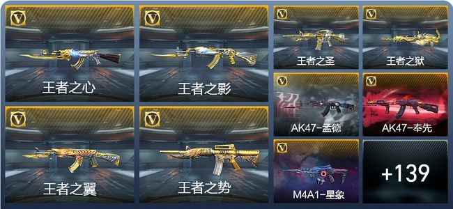 穿越火线:枪战王者V8 20王者武器 164英雄武器 5英雄角色 222万化 枪皇S