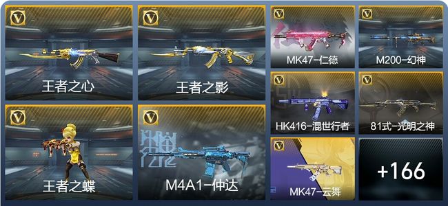 穿越火线：枪战王者V6 8王者武器 205英雄武器 2英雄角色 374万化 枪圣SS