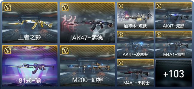 穿越火线：枪战王者V6 2王者武器 120英雄武器 1英雄角色 114万化 枪神