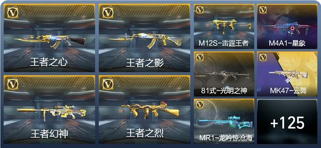 穿越火线：枪战王者V7 10王者武器 146英雄武器 2英雄角色 248万化 枪皇