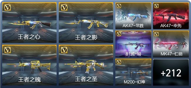 穿越火线：枪战王者V8 20王者武器 245英雄武器 9英雄角色 520万化 枪王SS