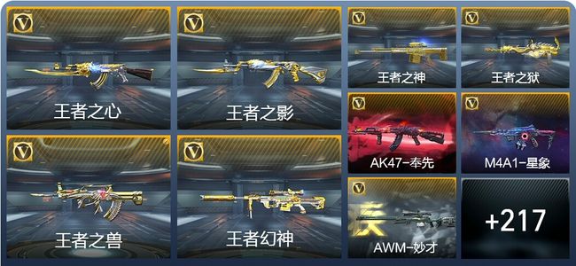 穿越火线：枪战王者V8 13王者武器 246英雄武器 4英雄角色 1万化 大师