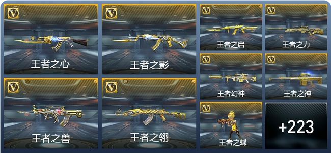 穿越火线：枪战王者V9 31王者武器 259英雄武器 8英雄角色 359万化 枪王SS