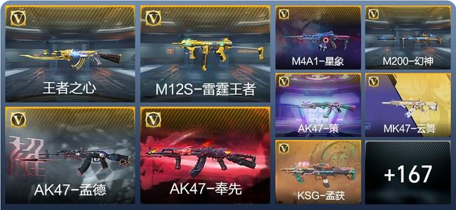 穿越火线：枪战王者V8 11王者武器 187英雄武器 8英雄角色 245万化 大师