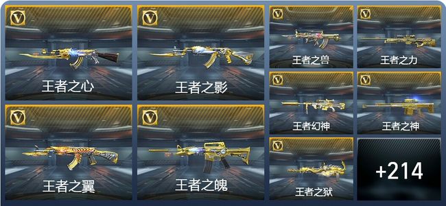 穿越火线：枪战王者V9 36王者武器 262英雄武器 11英雄角色 466万化 枪皇S