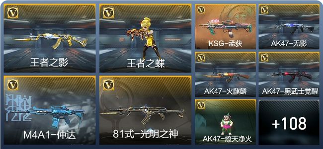 穿越火线：枪战王者V4 4王者武器 130英雄武器 3英雄角色 203万化 大师