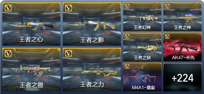 穿越火线：枪战王者V8 18王者武器 254英雄武器 9英雄角色 616万化 枪神