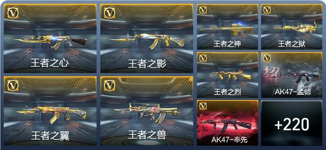 穿越火线：枪战王者V8 15王者武器 255英雄武器 7英雄角色 405万化 大师S