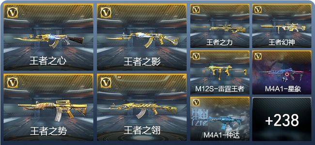 穿越火线：枪战王者V8 25王者武器 279英雄武器 12英雄角色 502万化 枪圣