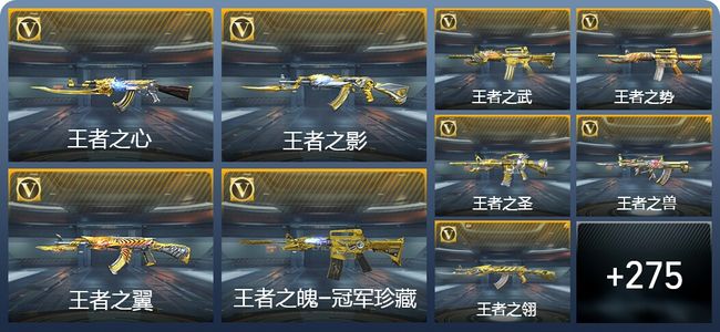 穿越火线：枪战王者V10 46王者武器 312英雄武器 8英雄角色 224万化 枪皇