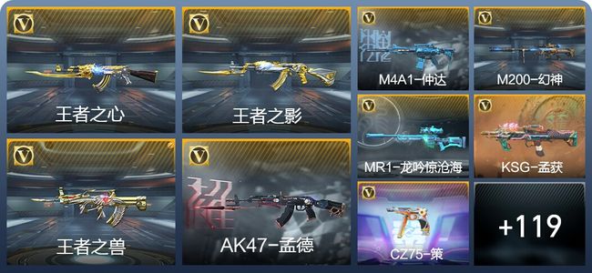 穿越火线：枪战王者V5 10王者武器 153英雄武器 2英雄角色 275万化 枪王SS