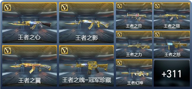 穿越火线：枪战王者V10 38王者武器 354英雄武器 17英雄角色 595万化 枪神