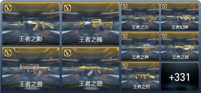 穿越火线：枪战王者V9 49王者武器 374英雄武器 13英雄角色 807万化 枪皇