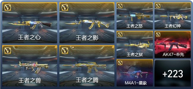 穿越火线：枪战王者V8 35王者武器 257英雄武器 7英雄角色 480万化 枪皇SSS