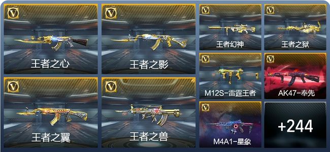 穿越火线：枪战王者V8 22王者武器 296英雄武器 8英雄角色 532万化 枪圣SSS