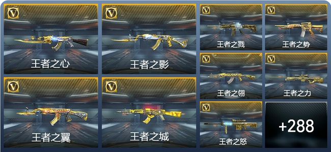 穿越火线：枪战王者V10 36王者武器 335英雄武器 22英雄角色 791万化 枪圣