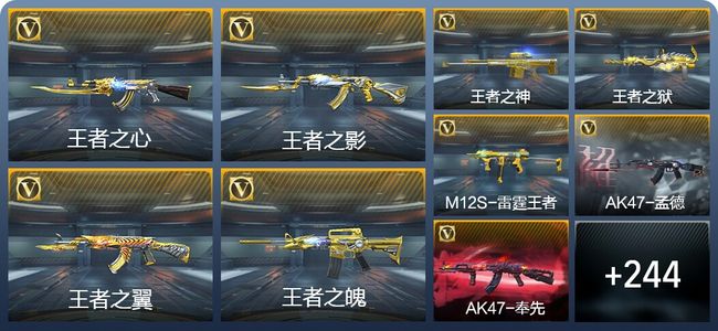 穿越火线：枪战王者V9 25王者武器 286英雄武器 7英雄角色 489万化 枪神