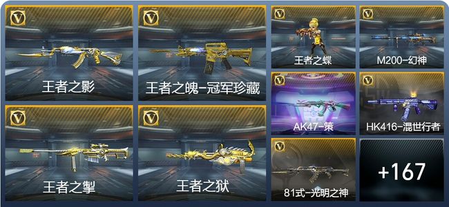 穿越火线：枪战王者V8 8王者武器 205英雄武器 7英雄角色 366万化 枪皇S