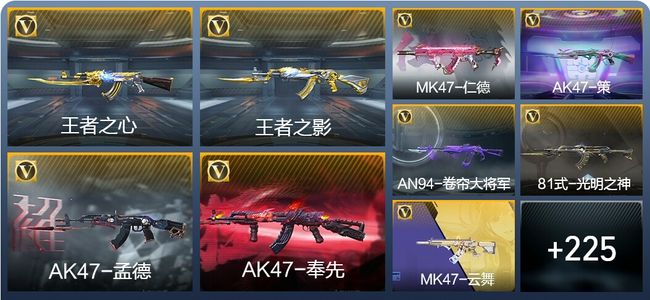 穿越火线：枪战王者V8 27王者武器 290英雄武器 8英雄角色 561万化 枪王SS