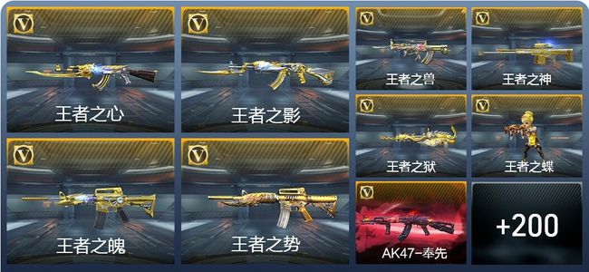 穿越火线：枪战王者V8 22王者武器 222英雄武器 2英雄角色 507万化 枪王