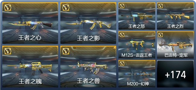 穿越火线：枪战王者V8 17王者武器 282英雄武器 新锐