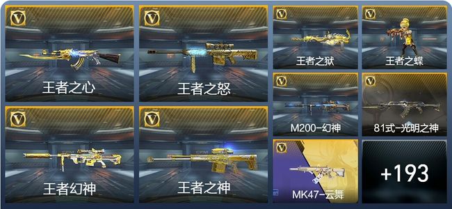 穿越火线：枪战王者V6 14王者武器 345英雄武器 新锐