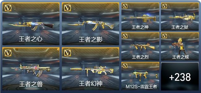 穿越火线：枪战王者V7 22王者武器 348英雄武器 新锐