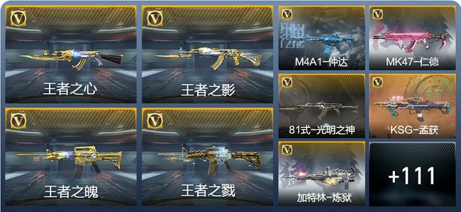 穿越火线：枪战王者V8 28王者武器 184英雄武器 新锐