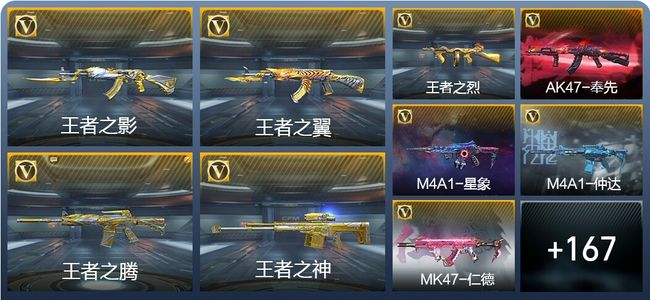 穿越火线：枪战王者V8 27王者武器 286英雄武器 新锐