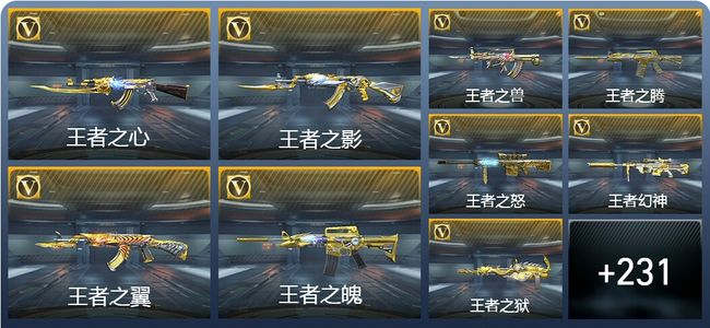 穿越火线：枪战王者V9 38王者武器 336英雄武器 新锐