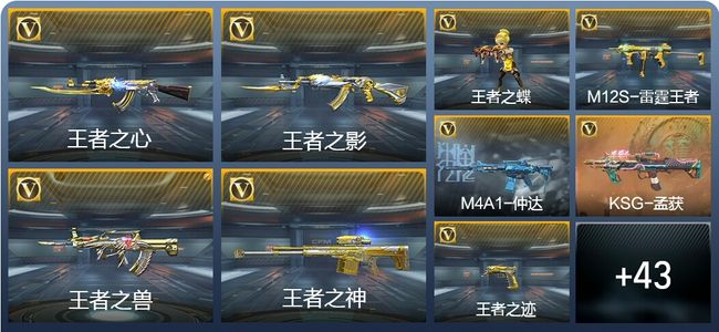 穿越火线：枪战王者V5 18王者武器 72英雄武器 新锐