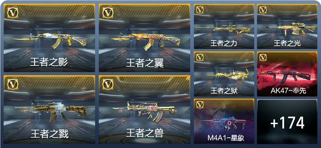 穿越火线：枪战王者V7 18王者武器 244英雄武器 新锐