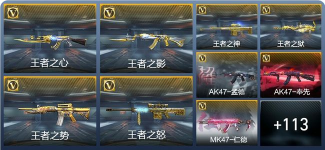 穿越火线：枪战王者V8 12王者武器 196英雄武器 新锐