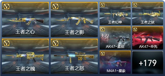 穿越火线：枪战王者V8 24王者武器 255英雄武器 新锐