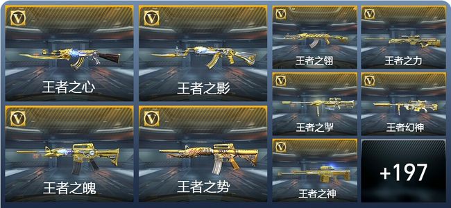 穿越火线：枪战王者V8 40王者武器 325英雄武器 新锐