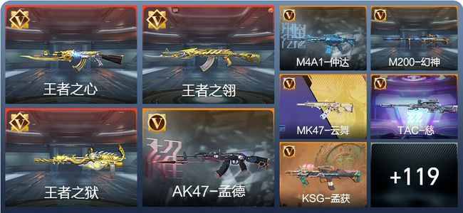 穿越火线：枪战王者V7 12王者 231英雄武器 新锐