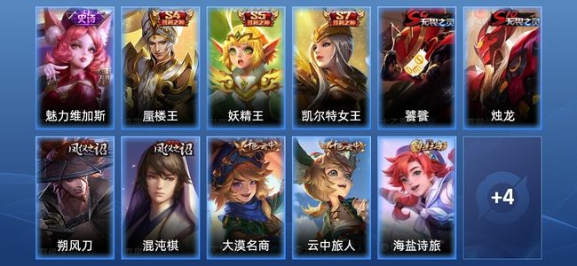 王者荣耀V1 12星传说 1史诗 15皮肤 尊贵铂金IV