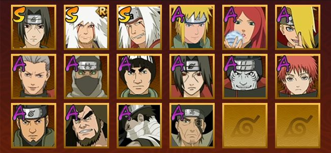 火影忍者V2 3S忍 14A忍 76忍 358S碎片 14通灵 300W战力 前500名 中忍