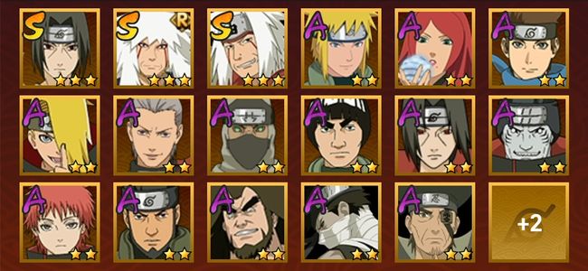 火影忍者V2 3S忍 16A忍 79忍 365S碎片 14通灵 300W战力 前500名 中忍