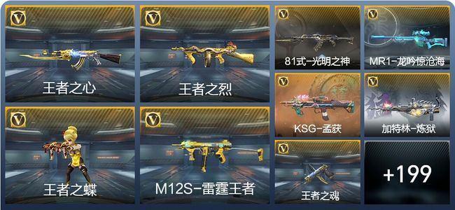 穿越火线：枪战王者6王者武器 208英雄武器 2英雄角色 218万化 枪王