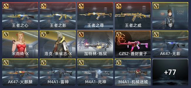穿越火线：枪战王者V1 4王者 88英雄武器 3英雄角色 100万化 专家S