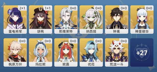 原神44黄 34角色黄 10武器黄 24五星角色 10五星武器 女主 6060级