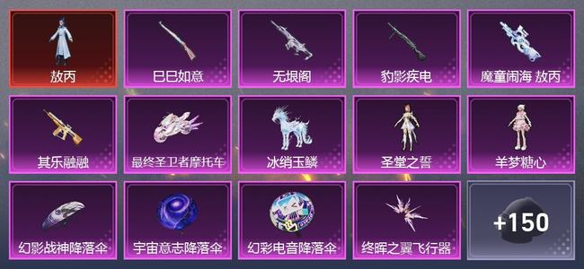 和平精英2载具 5升级枪 2粉装 2尾迹 145枪皮 97套装 46459热力 5印记