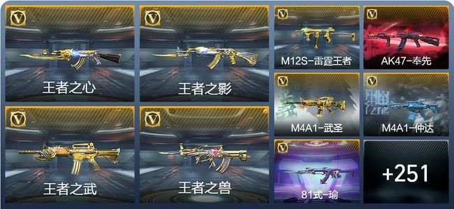 穿越火线：枪战王者21王者武器 260英雄武器 11英雄角色 580万化 大师SS