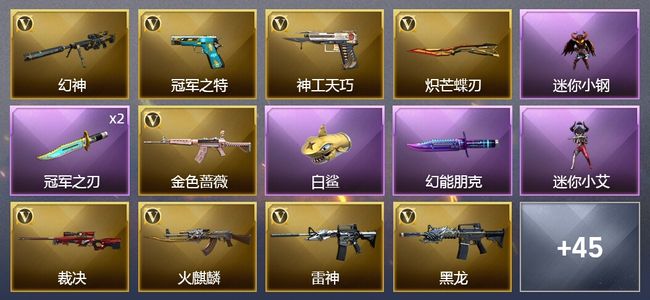 穿越火线（CF）3王者武器 37V武器 17皮肤 可排位