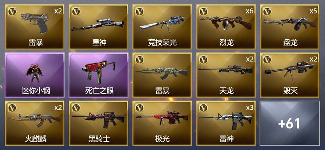 穿越火线（CF）3王者武器 4炫金武器 111V武器 7V角色 32皮肤 可排位 专家
