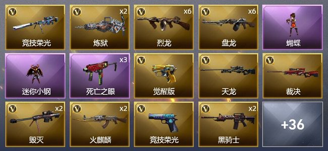 穿越火线（CF）3炫金武器 69V武器 4V角色 11皮肤 可排位 新锐