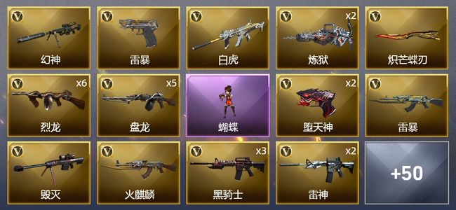 穿越火线（CF）1王者武器 102V武器 6V角色 19皮肤 可排位 专家