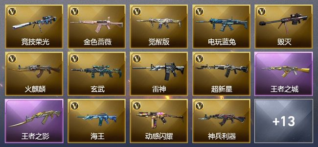穿越火线（CF）2王者武器 25V武器 9皮肤 可排位