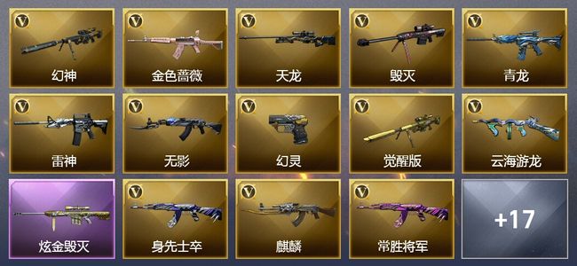 穿越火线（CF）1炫金武器 30V武器 2V角色 9皮肤 可排位 传奇